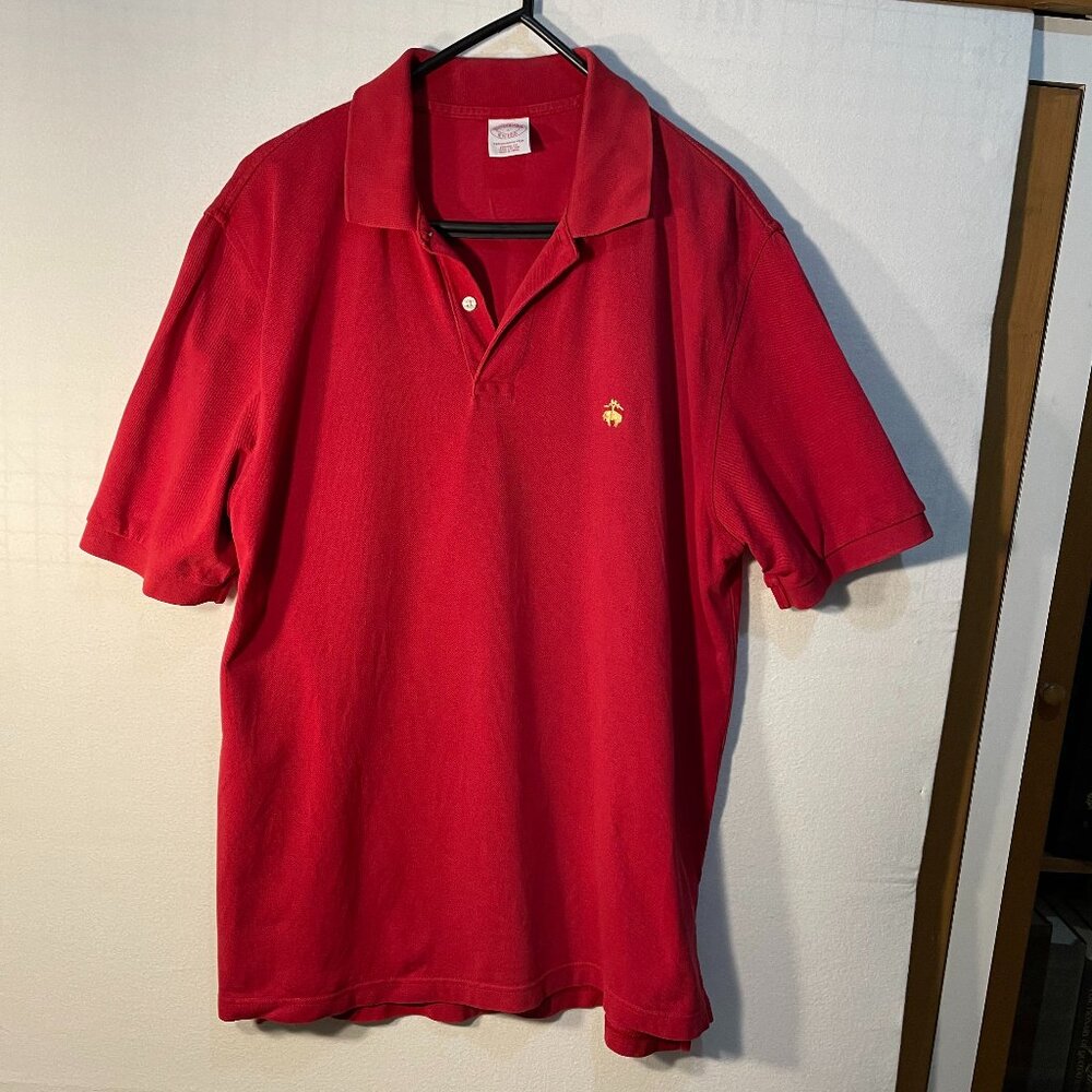 Brooks Brothers Men’s short sleeve Performance Polo shirt. Red , Size Large